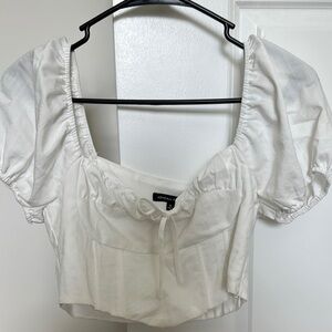 Kendall & Kylie White Puff Sleeve Top